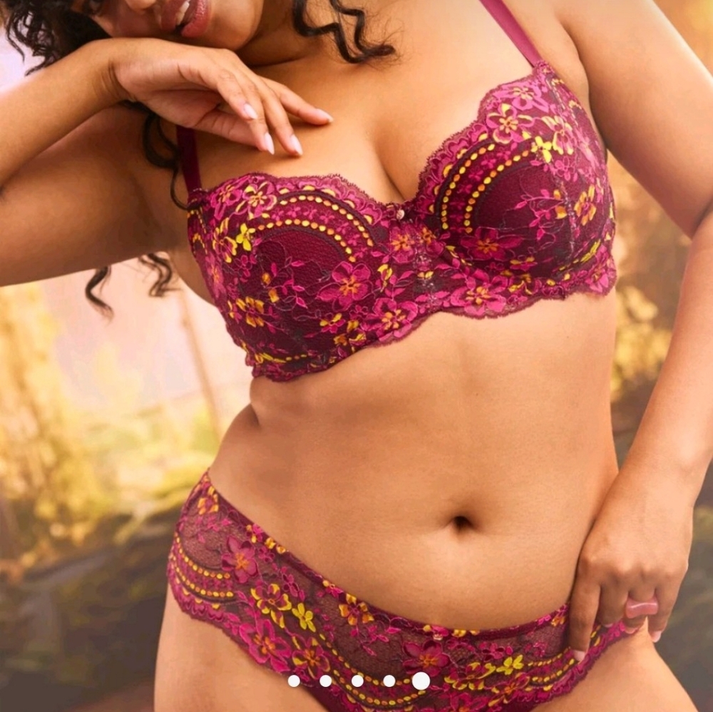 AdoreMe NWT 42C / 2X Balconette Bra & Matching Panty Set